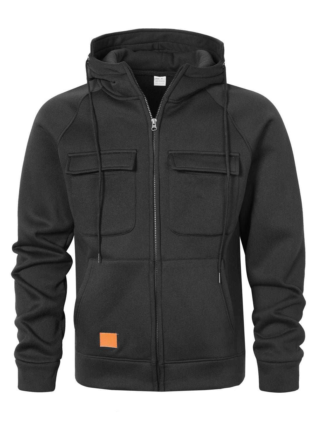 Men's Stylish Hooded Jacket with Practical Pockets and Zipper Lisslune