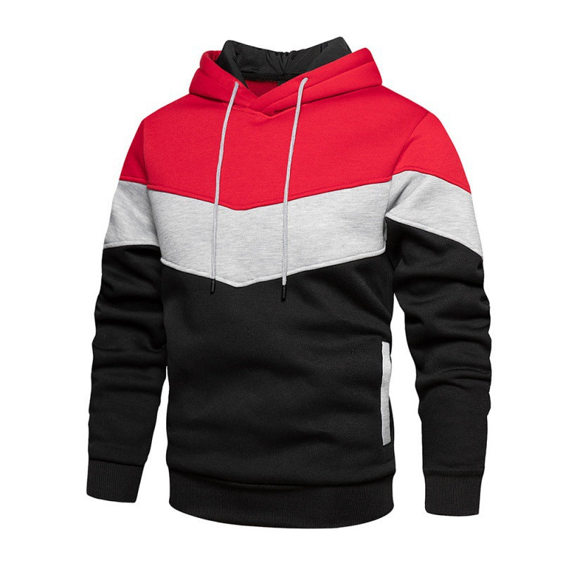 Men's hoodie with contrasting color blocks and soft inner lining Lisslune