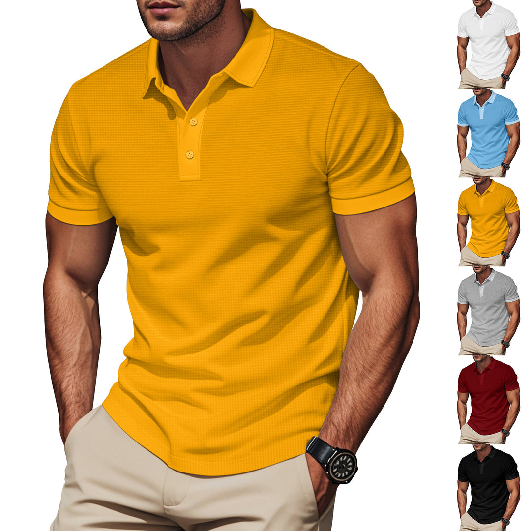 Men's polo shirt with textured design and comfortable collar Lisslune
