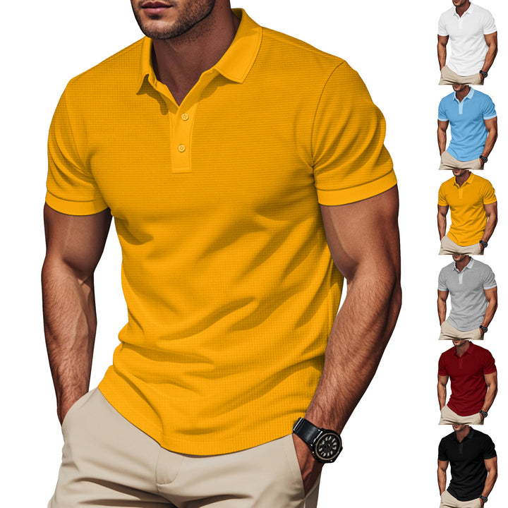 Men's polo shirt with textured design and comfortable collar Lisslune