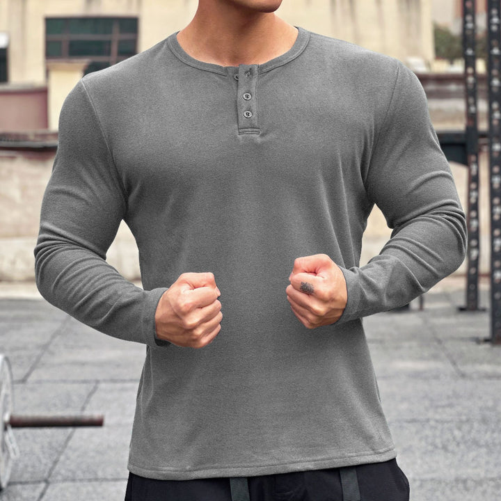 Men's stylish long-sleeve shirt with modern button closure Lisslune