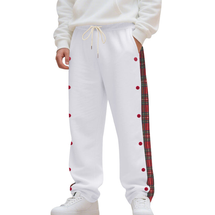 Men's relaxed joggers with checked side stripe Lisslune