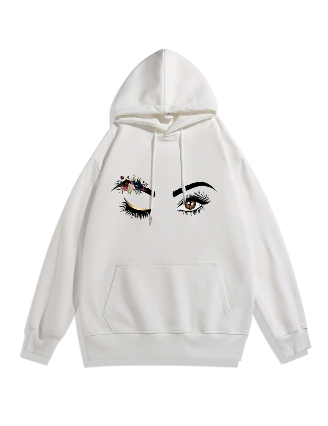 Ladies Hoodie with Creative Eye Motif Lisslune
