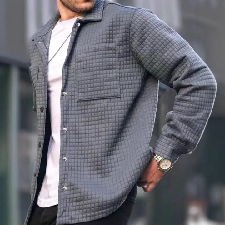 Men's quilted casual jacket with practical pockets and stylish design Lisslune