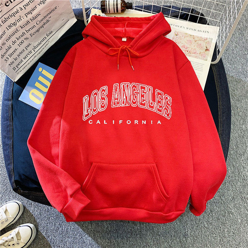 Women's hoodie with large Los Angeles lettering Lisslune