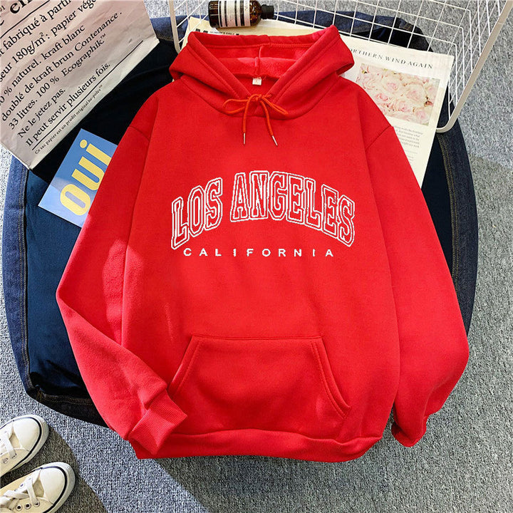 Women's hoodie with large Los Angeles lettering Lisslune