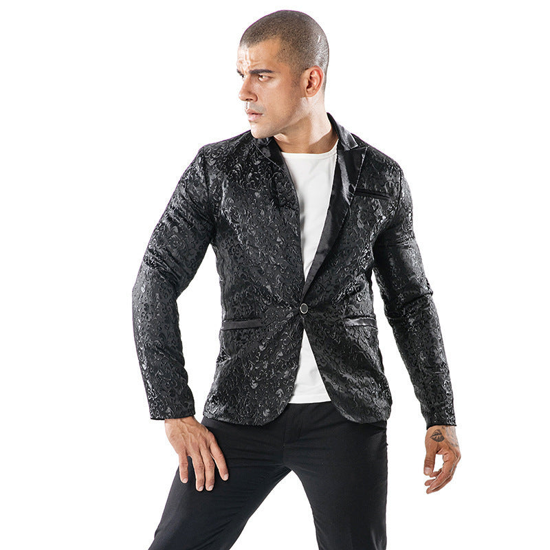 Men's elegant sequin brocade blazer Lisslune