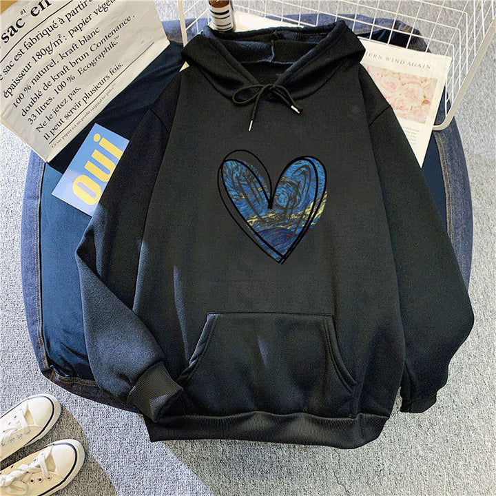 Women’s hoodie with artistic heart design Lisslune