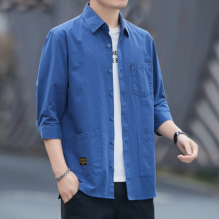 Men's casual shirt blouse with practical pockets and modern cut Lisslune