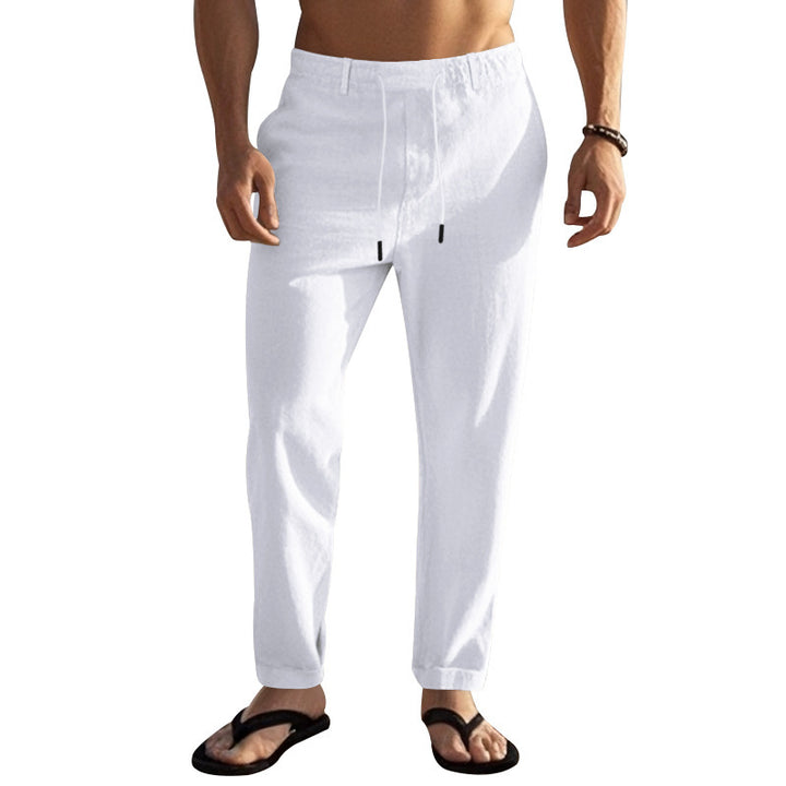 Men's Comfortable Beach Pants with Elastic Waistband and Convenient Side Pockets Lisslune