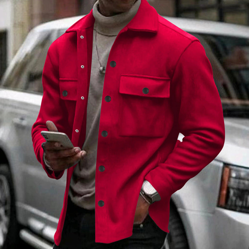 Men's casual utility jacket with practical pockets and fashionable cut Lisslune
