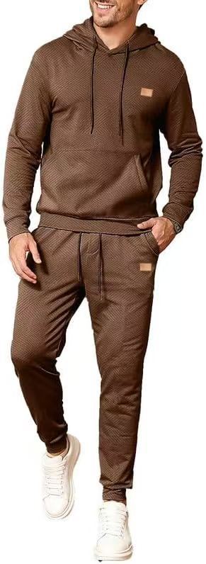 Men's sporty lounge set with stylish hood and practical pockets Lisslune