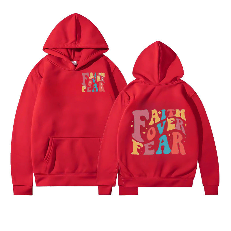 Women's hoodie with creative lettering and soft inner fleece Lisslune