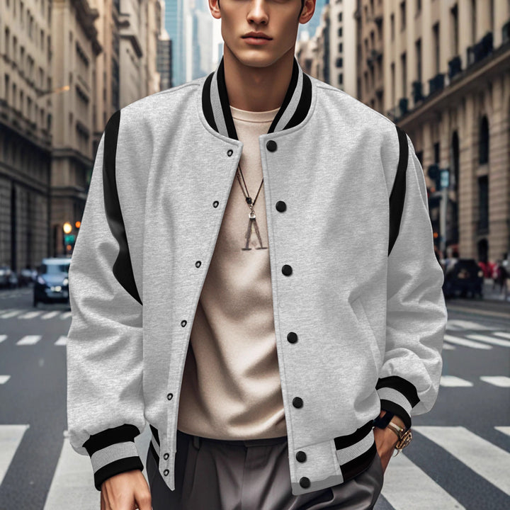Men's sporty bomber jacket with modern contrasts and breathable materials Lisslune