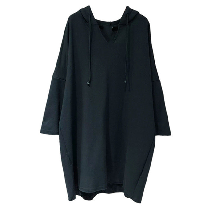 Women's hoodie dress with generous cut and hood Lisslune