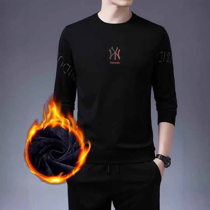 Men's stylish long-sleeve sweater with modern lettering Lisslune
