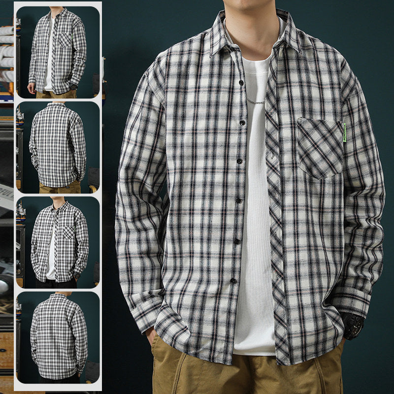 Men's Checked Flannel Shirt Lisslune