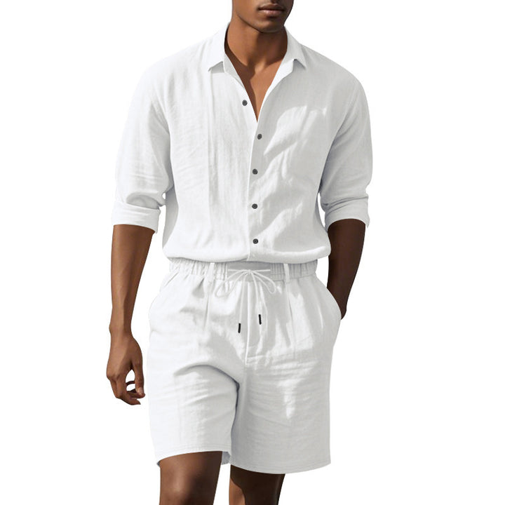 Men's elegant short-sleeve shirt with fine texture and modern cut Lisslune