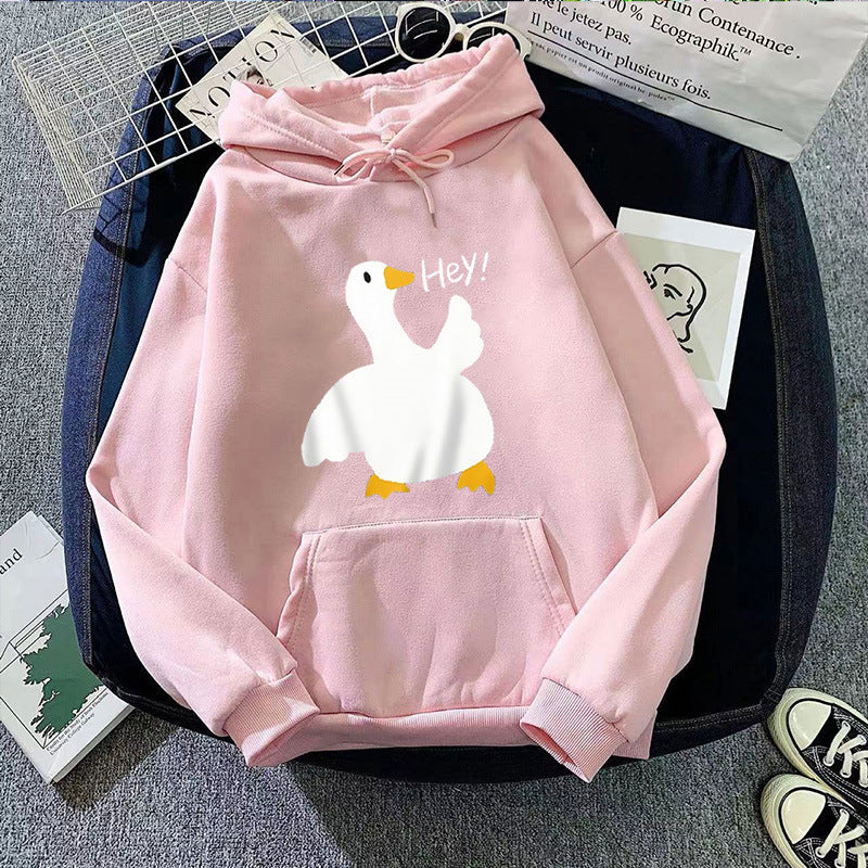 Women's hoodie with playful duck motif Lisslune