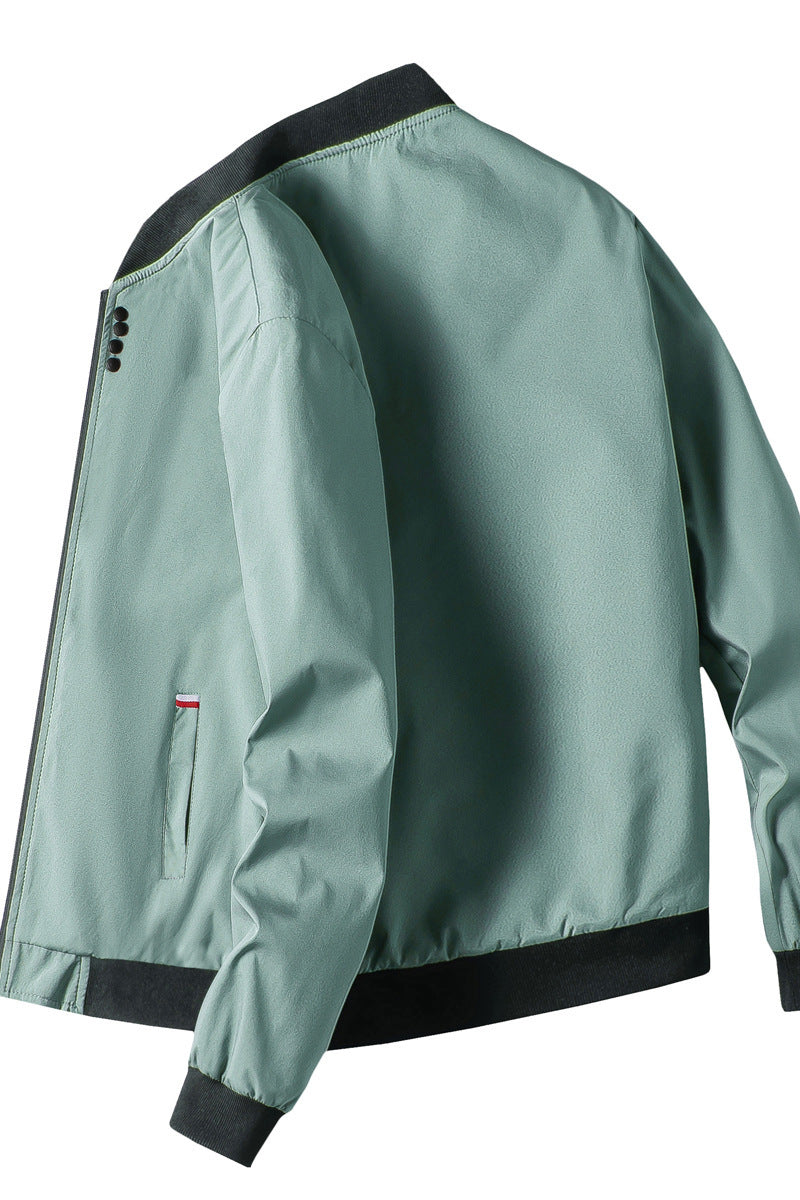 Men's fashionable leisure jacket with high collar and side zipper Lisslune