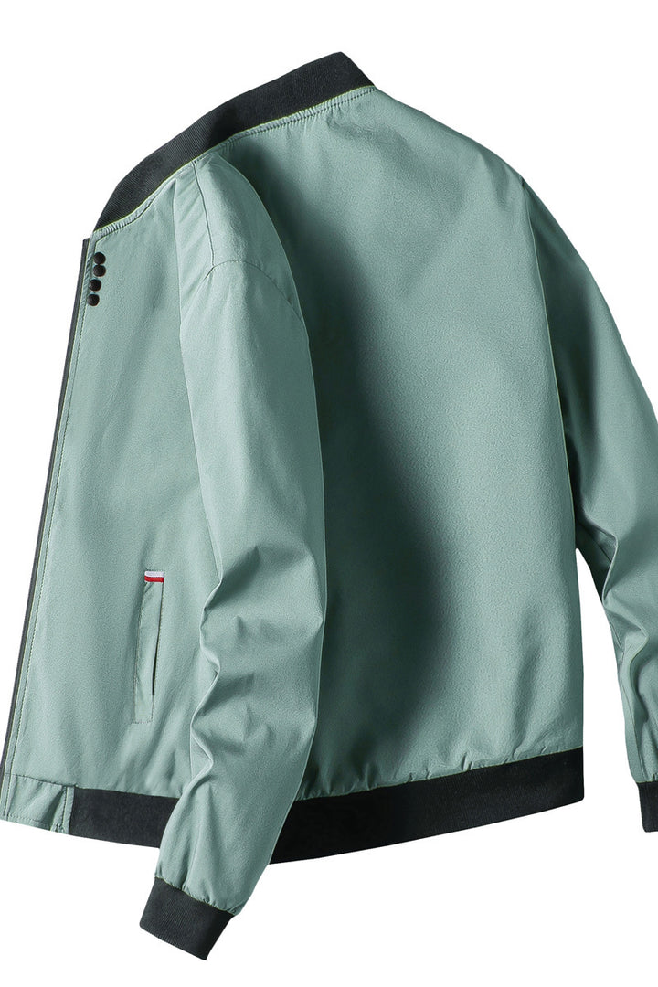 Men's fashionable leisure jacket with high collar and side zipper Lisslune