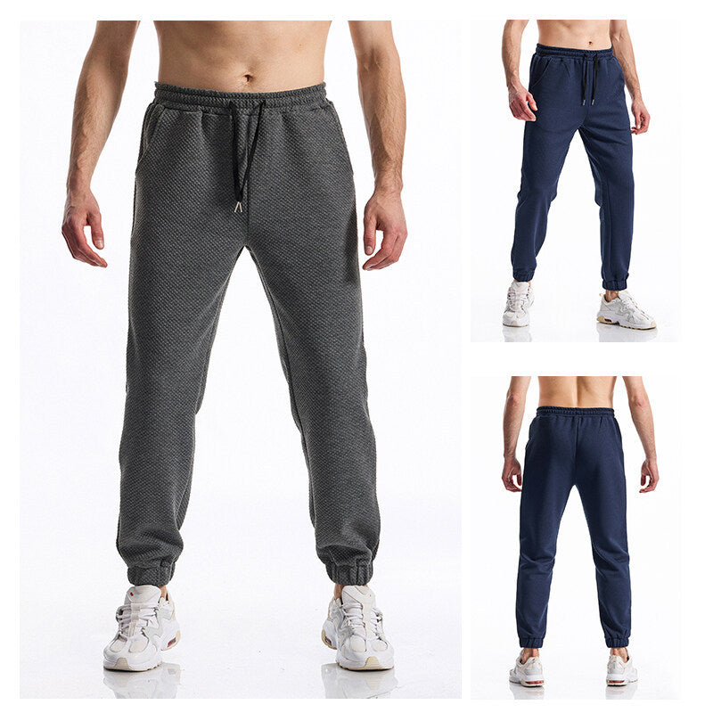 Men's sporty leisure pants with textured surface Lisslune