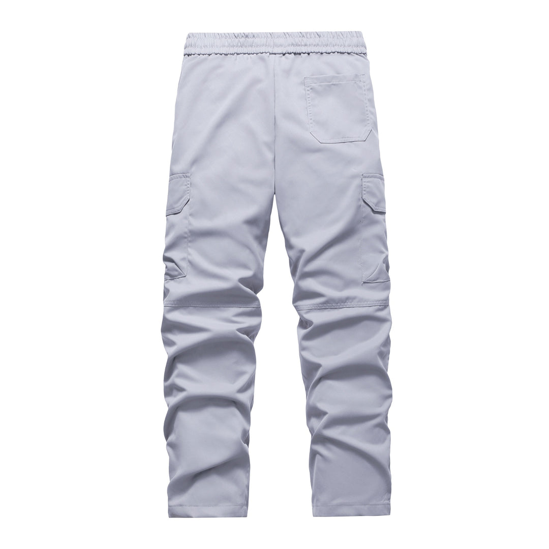 Men's Cargo Pants with Multiple Pockets and Elastic Waistband Lisslune
