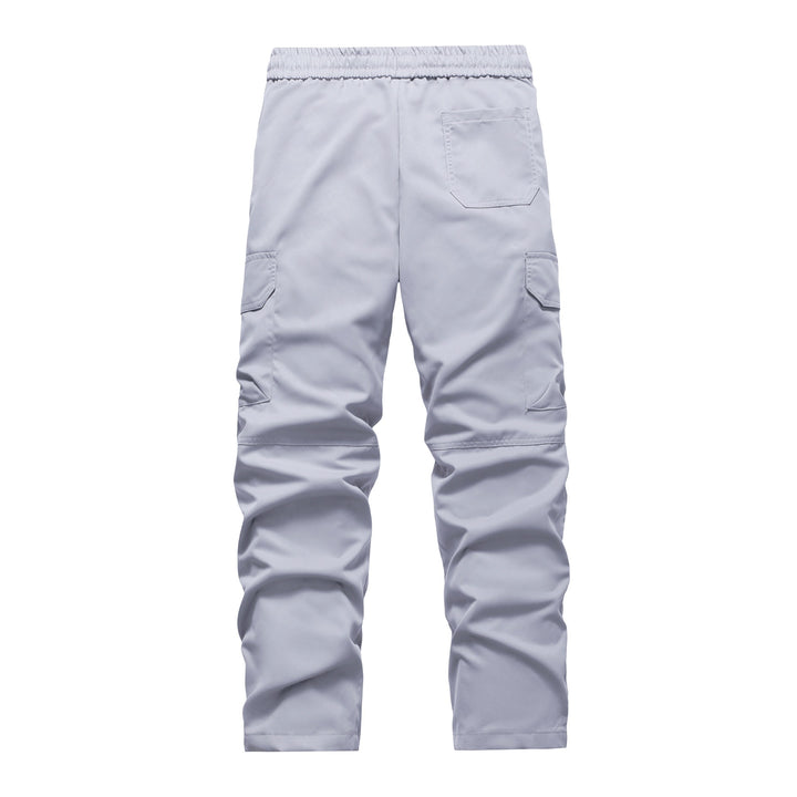 Men's Cargo Pants with Multiple Pockets and Elastic Waistband Lisslune