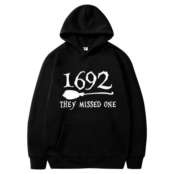 Women’s hooded sweatshirt with creative Halloween motif and loose fit Lisslune