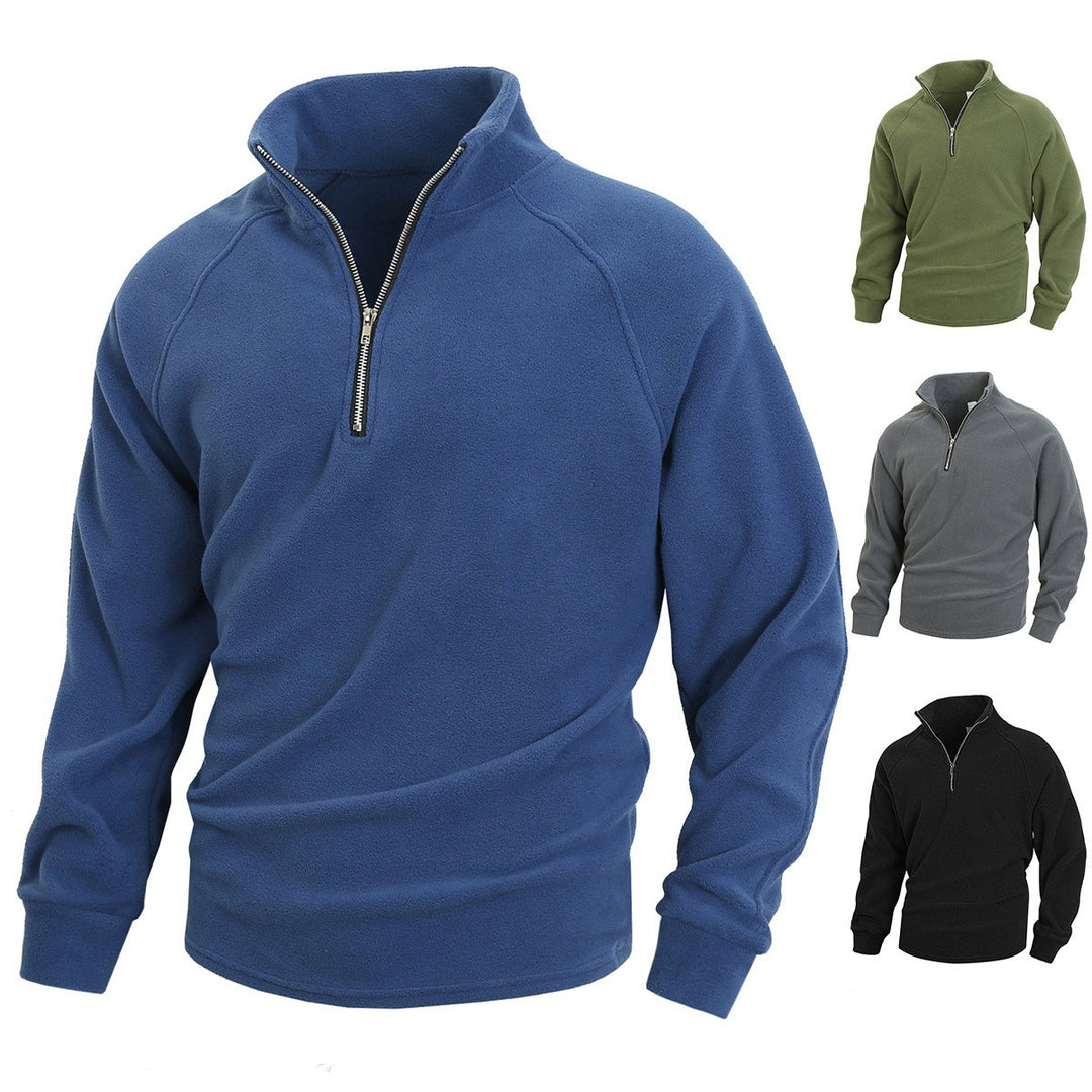 Men's fleece pullover with half zipper Lisslune