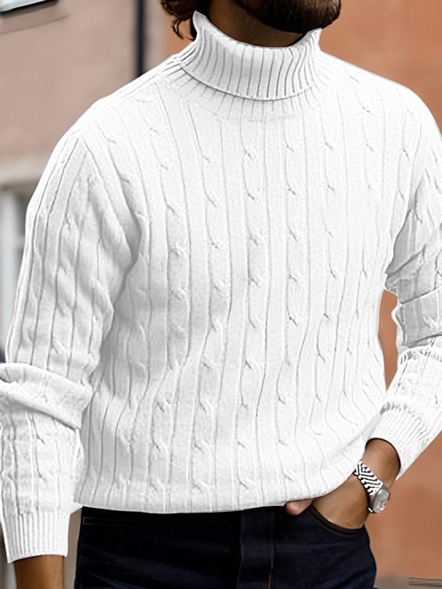Men's fashionable turtleneck sweater made of fine knit Lisslune