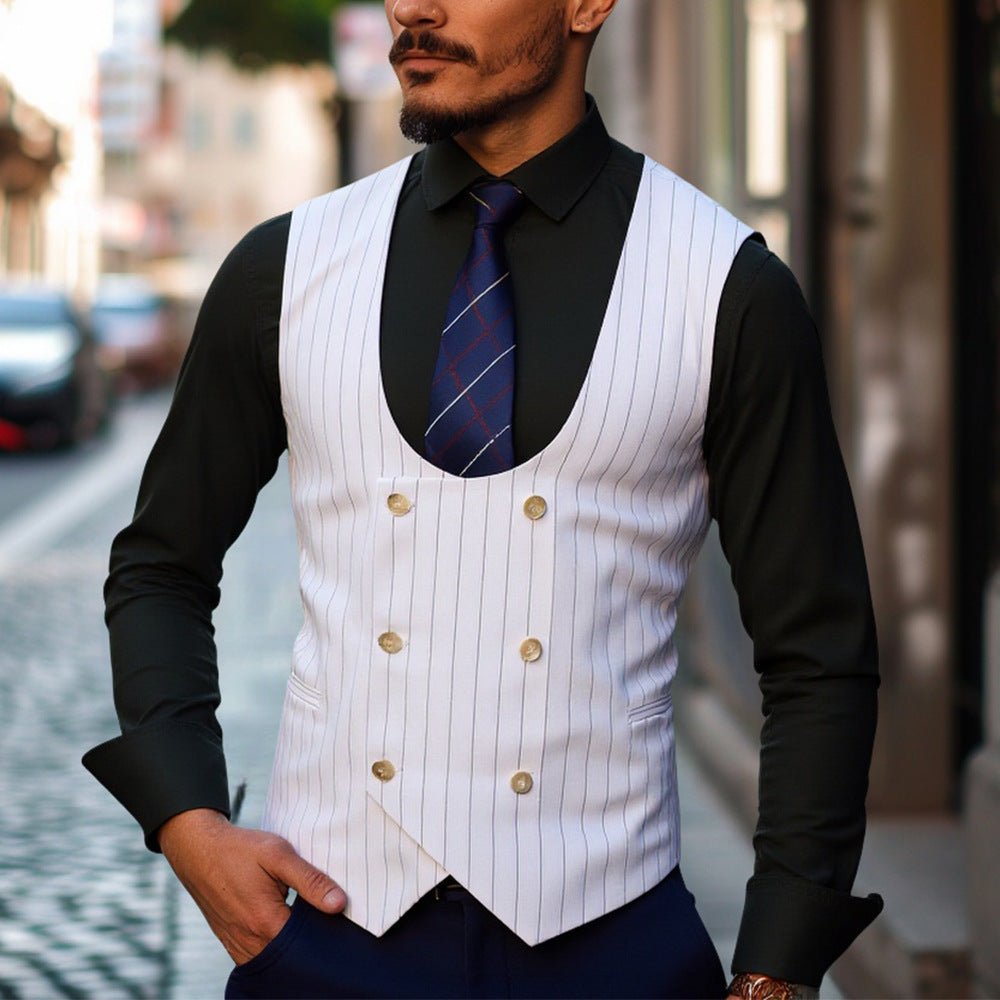 Men's elegant vest with striped design Lisslune