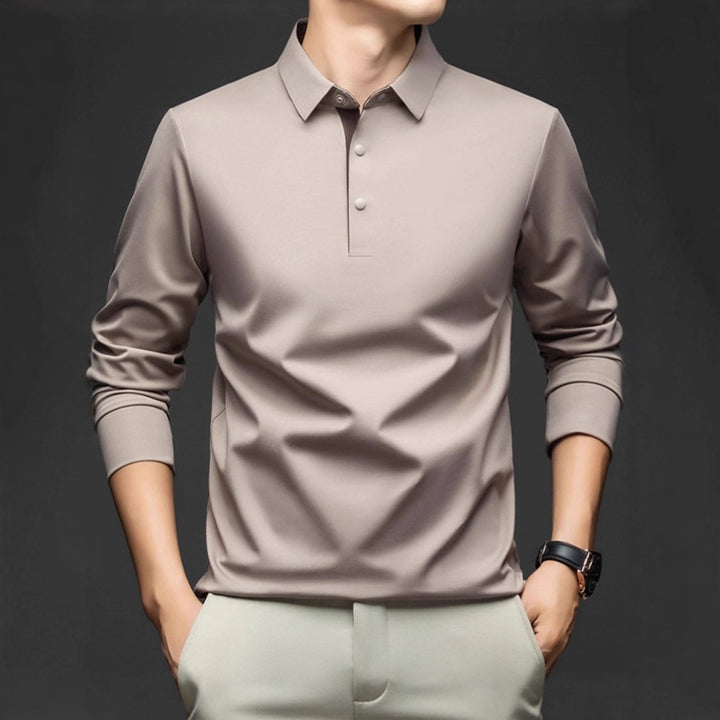 Men's Long Sleeve Polo Shirt Lisslune