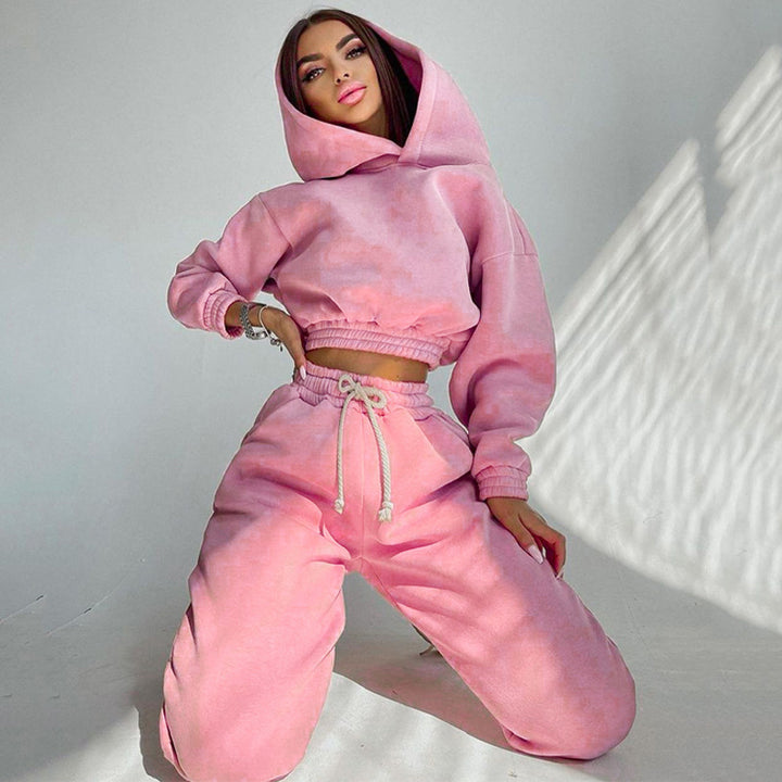 Women's fashionable sweatshirt and comfortable jogging pants set Lisslune