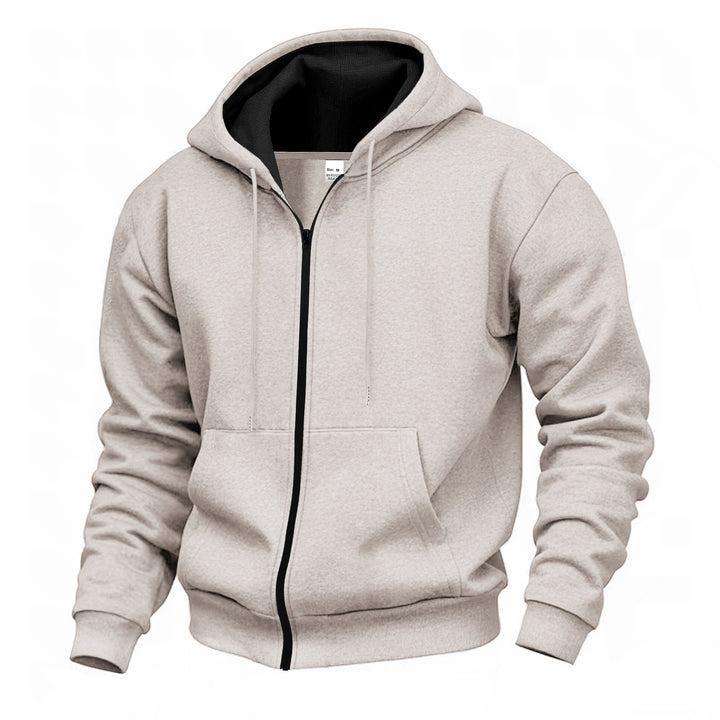 Men's hoodie jacket with full zip and soft inner lining Lisslune