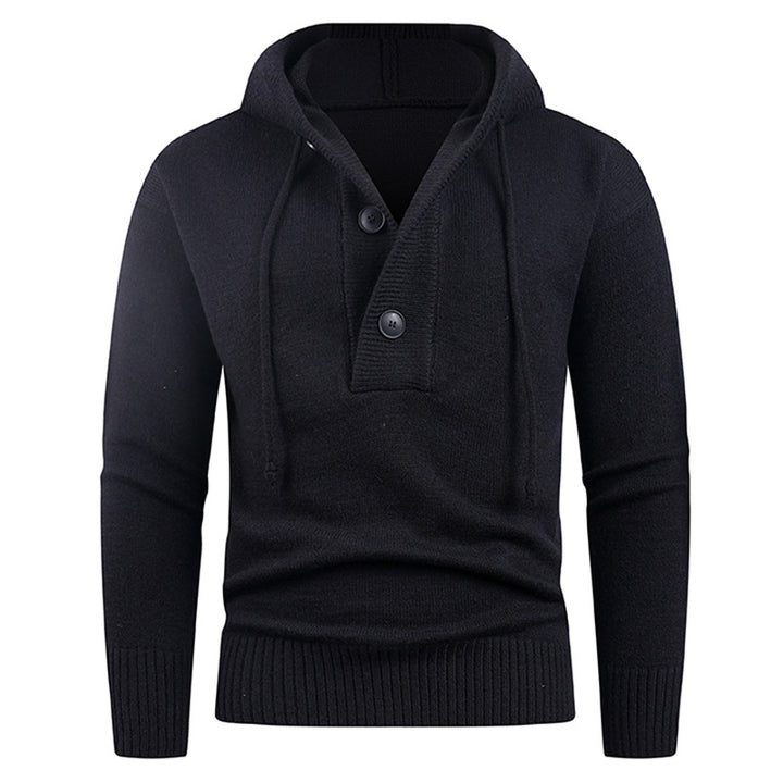 Men's stylish hooded sweatshirt with button detail Lisslune