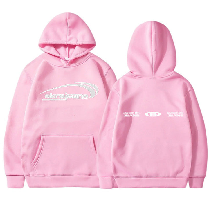 Women's hooded sweatshirt with modern logo design and practical kangaroo pockets Lisslune