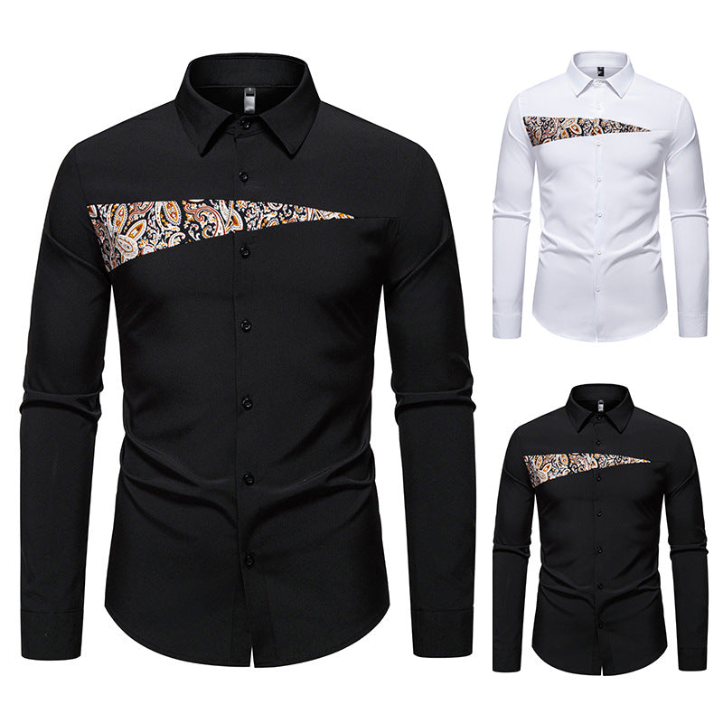Men's Elegant Shirt with Unique Pattern and Modern Cut Lisslune