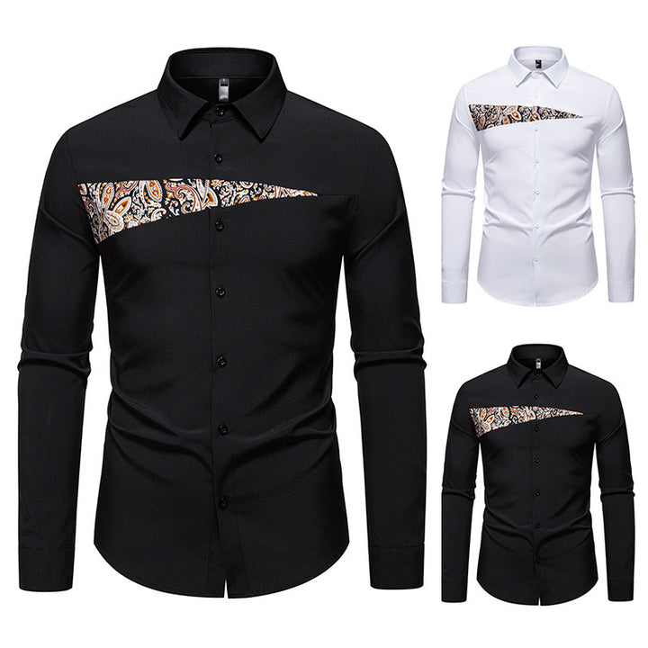 Men's Elegant Shirt with Unique Pattern and Modern Cut Lisslune