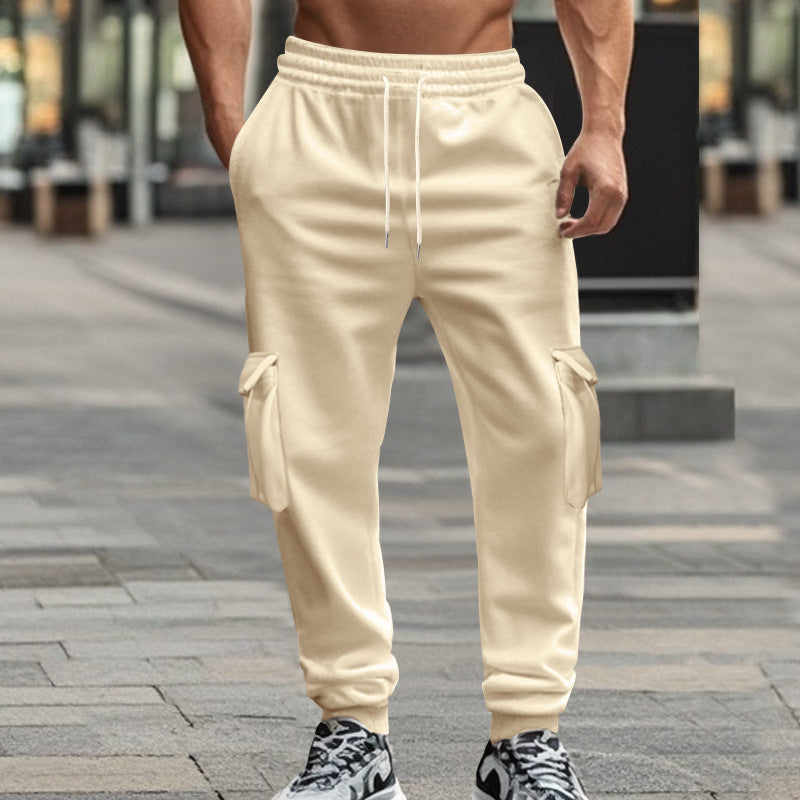 Men's cargo jogging pants with elastic waistband and practical pockets Lisslune