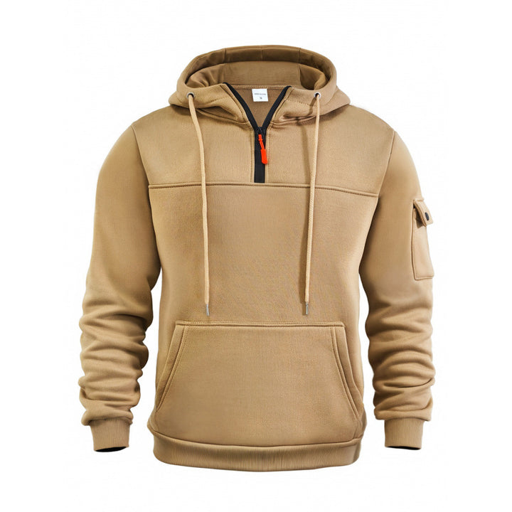 Men's Functional Hoodie with Half Zipper and Side Pockets Lisslune
