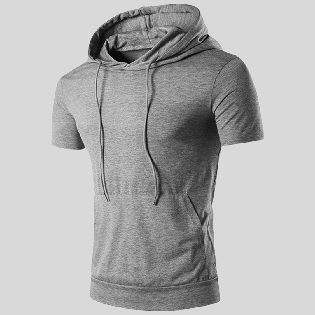 Men's Short Sleeve Hooded Top Lisslune