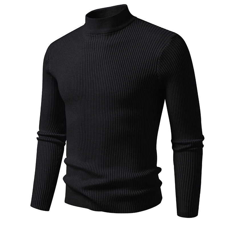 Men's High-Quality Ribbed Turtleneck Sweater Lisslune