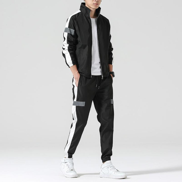 Men's sporty two-piece with fashionable contrast elements Lisslune