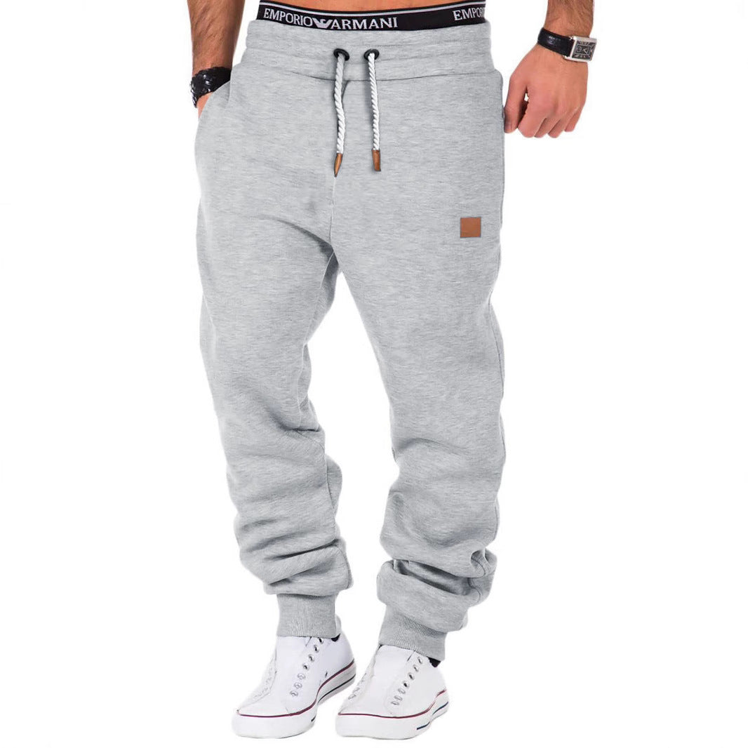 Men's comfortable leisure jogging pants with elastic waistband and practical pockets Lisslune
