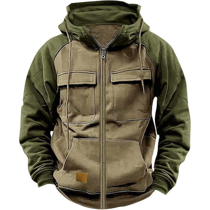 Men's Versatile Hoodie with Practical Pockets and Innovative Zipper Lisslune