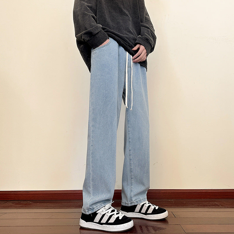 Men's loose Cargo Jeans with elastic waistband and practical pockets Lisslune