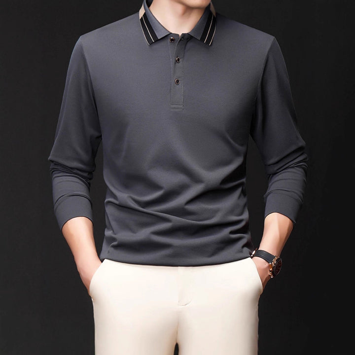 Men's polo shirt with modern accents and breathable fabric Lisslune