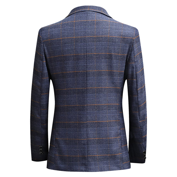 Men's Fashionable Checkered Blazer Lisslune