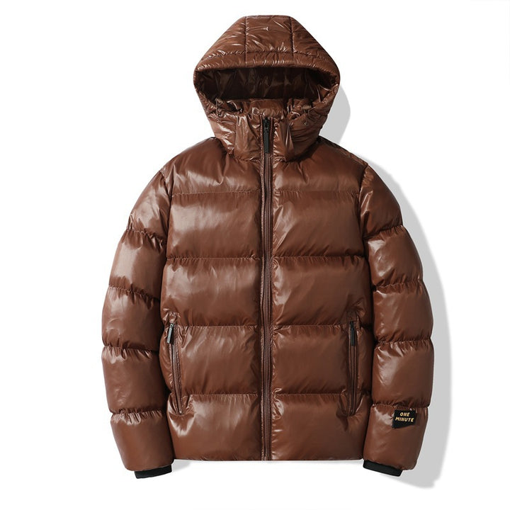 Men's Insulated Quilted Jacket with Hoodie Lisslune
